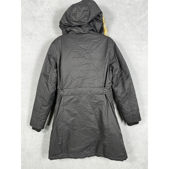1 Madison Expedition Parka Adult M Heritage Jacket Black Faux Fur Hood‎ Womens - Picture 8 of 16